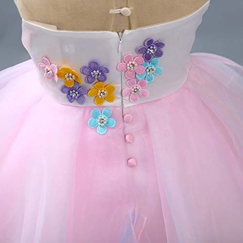 Pink unicorn dress with flowery tutu