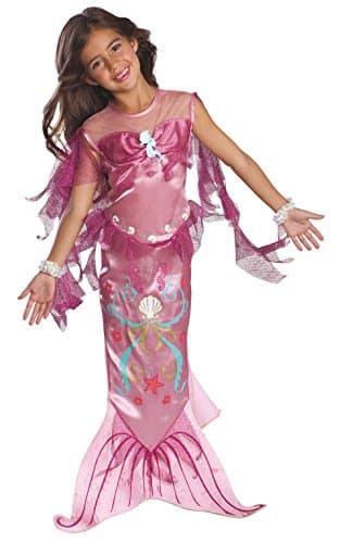 Pink mermaid dress cosplay girl