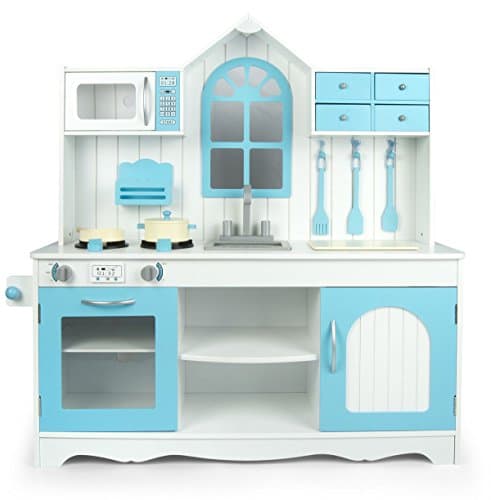 Large wooden kitchen for girls in Frozen style
