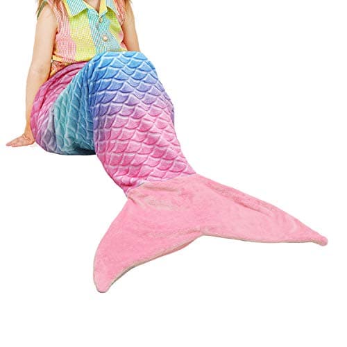 Mermaid tail blanket for relaxing at home