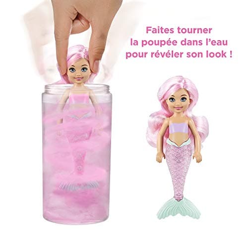 Mini Barbie mermaid Color Reveal, the mermaid who reveals herself underwater