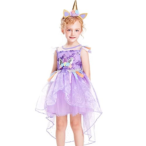 Purple unicorn tutu dress