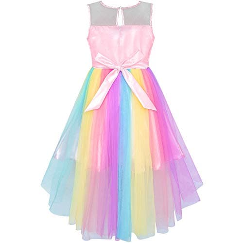 Flashy multicoloured unicorn long dress