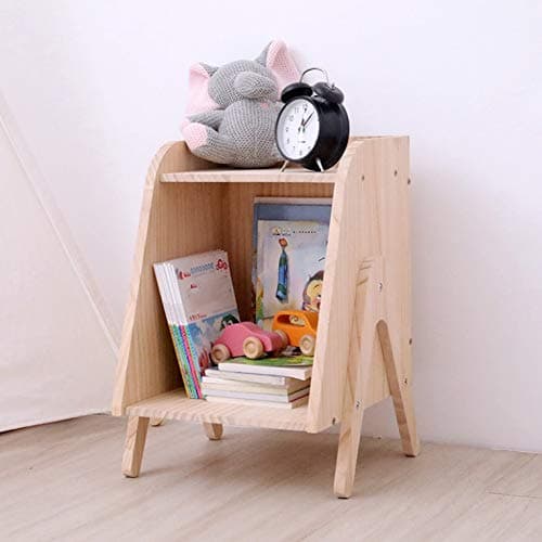 Solid wood bedside table with Nordic look for children's room