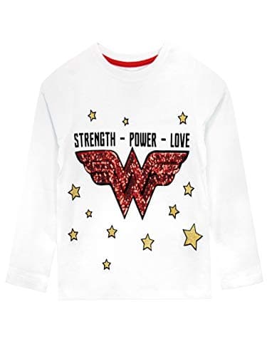 Wonder woman T-shirt with glitter for girl