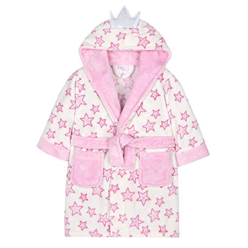  Minikidz bathrobe with hood for girl princess with wings colour pastel pink and white from 2 to 5 years