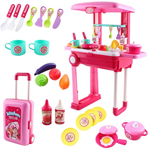 Foldable kitchen playset for girl