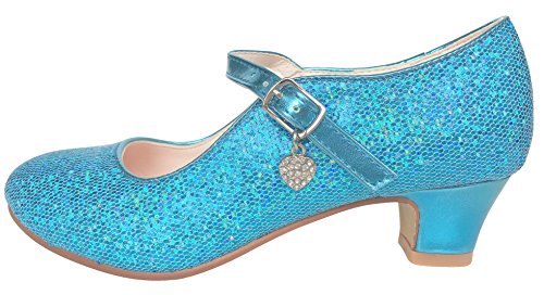 Elsa frozen shoes for little girl in sparkly blue color La Señorita