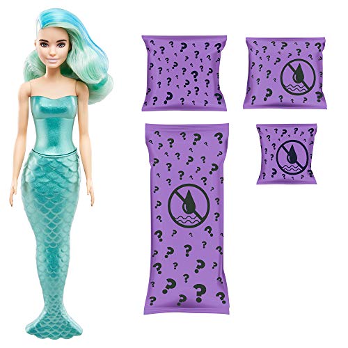 Barbie mermaid Color Reveal and her surprise accessories