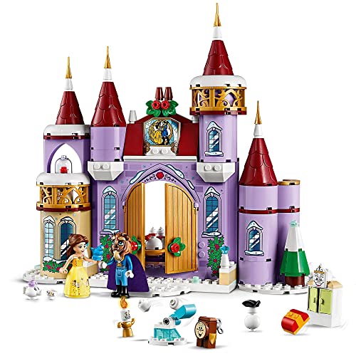 Belle's castle in lego with Belle and the beast characters