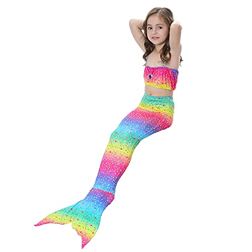 Bikini set rainbow mermaid tail