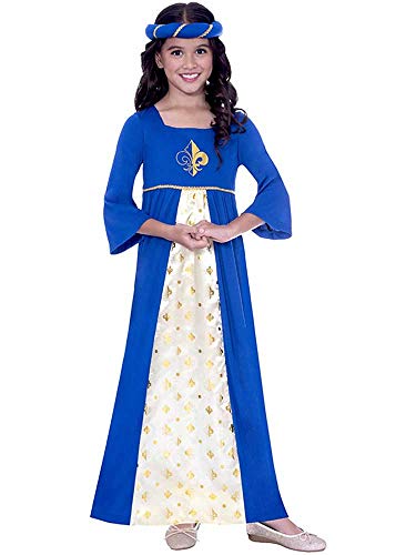 Blue medieval princess dress for medieval party girl