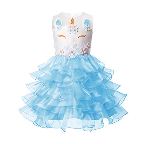 Blue unicorn princess tutu dress cosplay