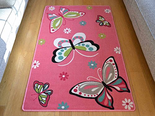 Butterflies design aera rug for a girly bedroom
