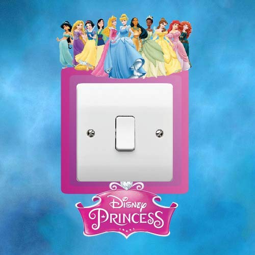 Cool Disney princesses light switch surround sticker 
