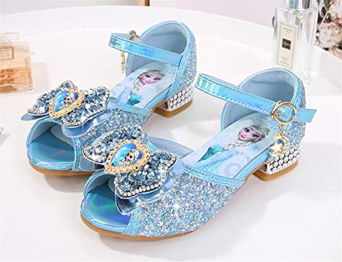 Cute Elsa sandals for girls with low heel perfect for dress up