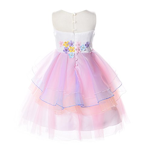 Pink unicorn dress with flowery tutu