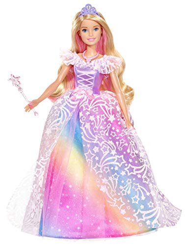 Dreamtopia Barbie doll with rainbow princess dress