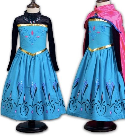 Turquoise and gold Princess Anna dress by la Señorita 