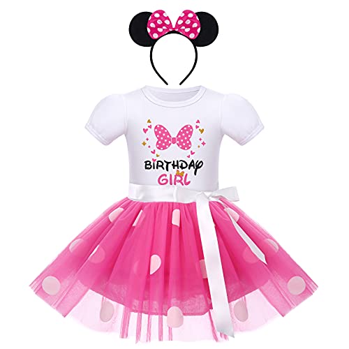 Pink tutu Minnie dress for a birthday party