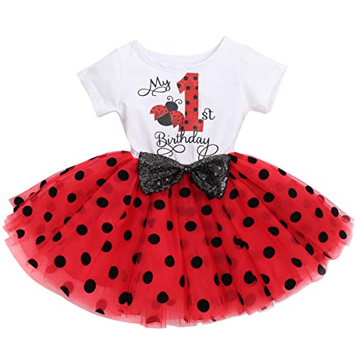 Adorable Minnie style baby dress ideal for the first Birthday party