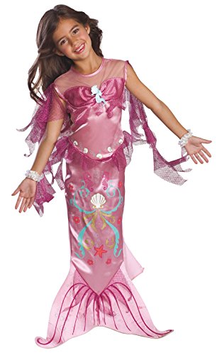 Pink mermaid dress cosplay girl