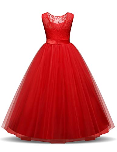 Red puffy princess dress