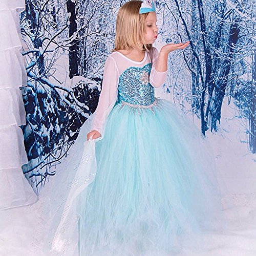 Elsa petticoat dress with puffy tutu for girl