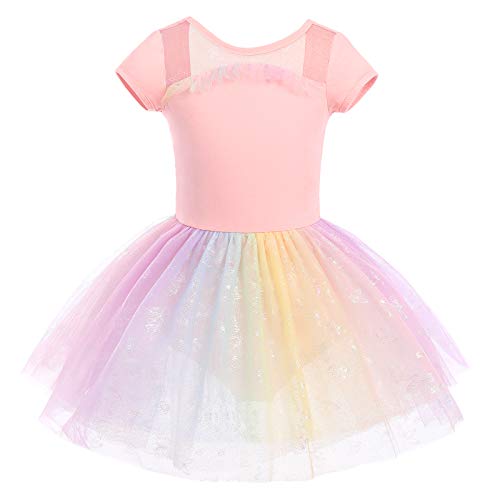 Rainbow dress with tutu for girls