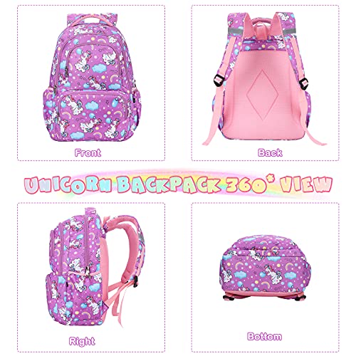 Ergonomic straps for a unicorn schoolbag 