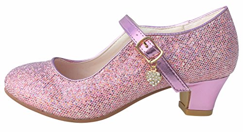 Flamenco shoes for little girl in sparkly pink color La Señorita