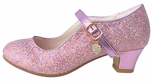 Flamenco shoes for little girl in sparkly pink color La Señorita