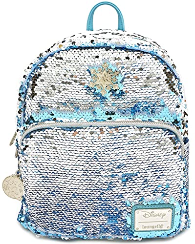 Blue and silver Frozen sequined Elsa backpack 
