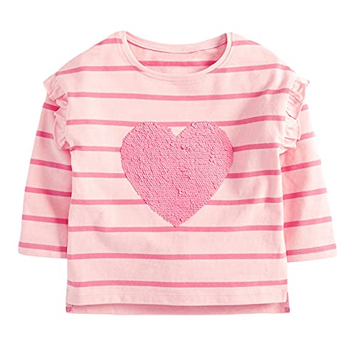 Girl's t-shirt with sequin heart 
