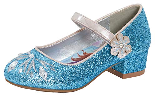 Adorable Elsa blue princess Disney shoes for girls with little heel