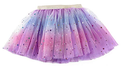 Girl's rainbow ballet tutu blue purple
