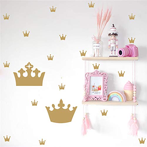 Golden crown stickers for girly princess bedroom