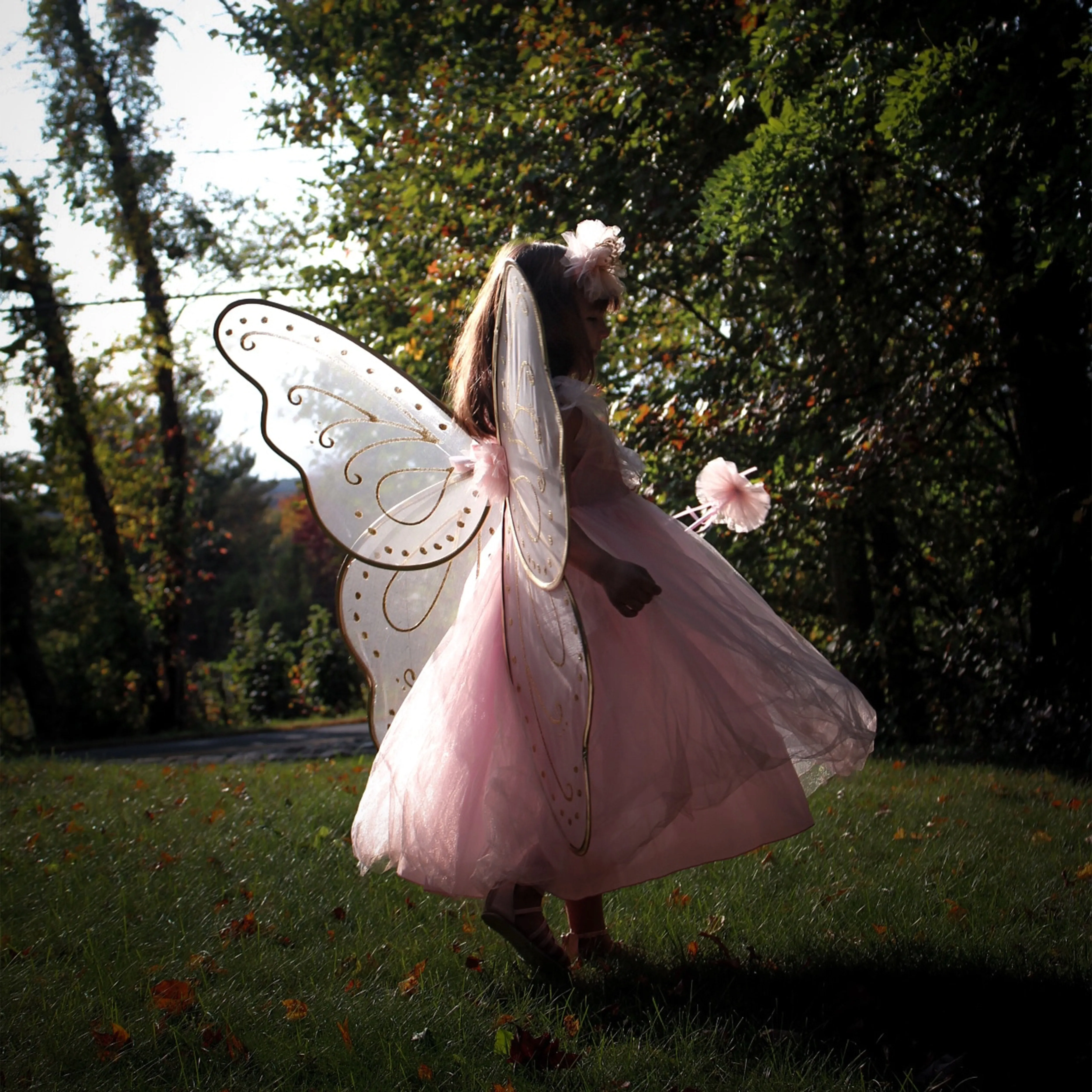 strapless open back dress Girls Dress Princess Dress Elsa Costumes Magic Wand Crown  Sunny Fashion