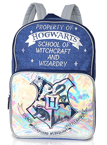 Harry Potter shiny silver school backpack