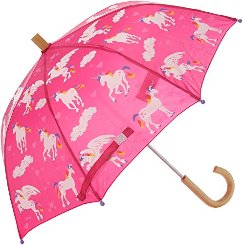 Hatley pink girl umbrella with unicorns print