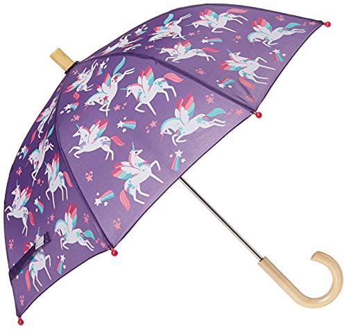 Hatley purple girl umbrella with unicorns print