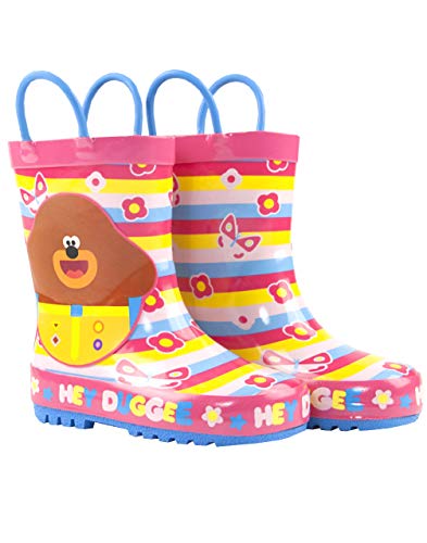 Hey Duggee multicoloured rain boots for girls with butterflies