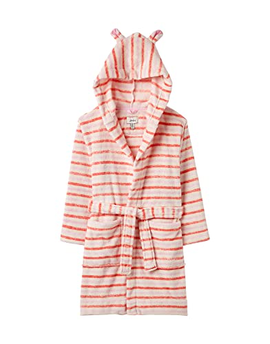 Joules Pink striped dressing gown for girls