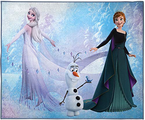 Large carpet for girl with Elsa and Anna