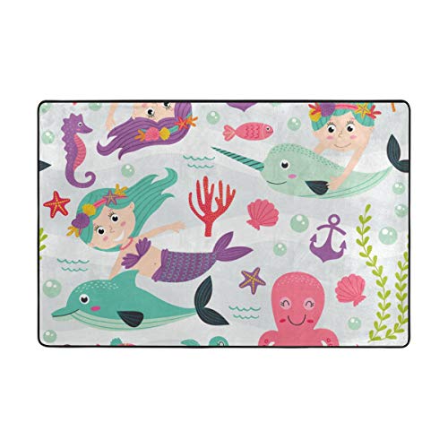 Large carpet with mermaids for a girly bedroom
