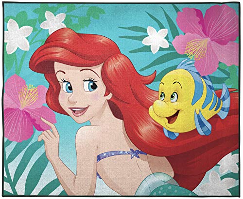 Large princess Ariel mermaid Disney carpet for a girly bedroom