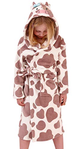 Little cow print bathrobe for girls