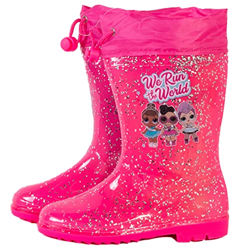 LOL doll pink and glitter rain boot for girls