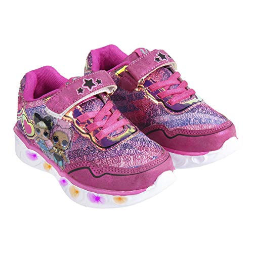 Lol doll pink Led light up trainers for little girls