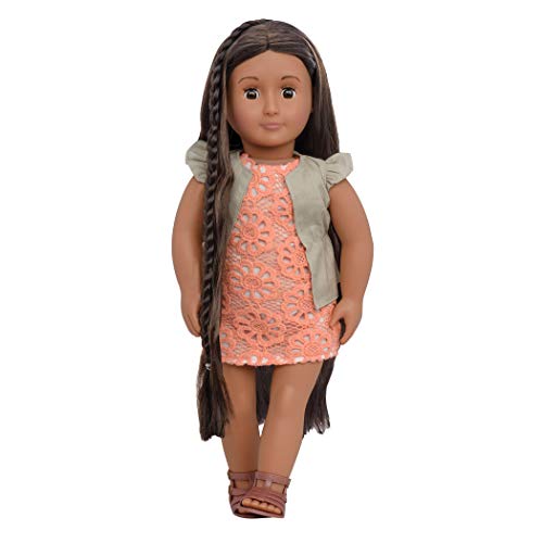 Maxi Our Generation doll with brown long hair